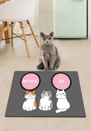 Conceptum Yummy Alfombrilla para Gatos Multicolor 40 x 60 cm